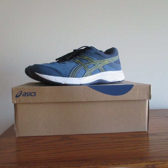 Asics Gel Contend 6 Men's 11.5 Running Shoes Blue Grand Shark Vibrant Yellow - Picture 5 of 14